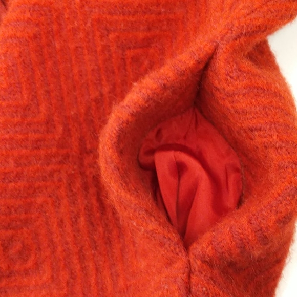Red Swing Artisan Handmade Blanket Coat Long Wool a+ Statement Coat Quality OOAK - Picture 12 of 12